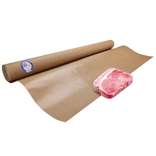 Brown Freezer Paper Roll 36" x 1800" (150 feet) - USA-made Freezer Paper for Meat & Fish - Plastic-Coated Brown Freezer Wrap for Food Freezing by IDL Packaging by IDL Packaging - Used condition - US$33.76