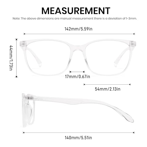 Image of Cyxus Blue Light Glasses for Men Women Reduce Eye Strain Square Frame | Eye Protection,UV Protection,Lightweight TR90 Frame,Ideal for Computer Screen Office Work