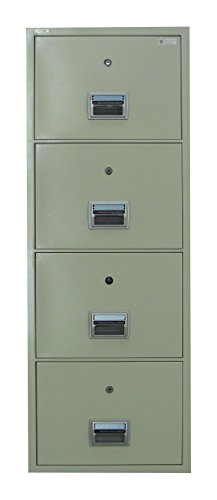 Steelwater Gun Safes 4 Drawer Fireproof and Burglary Resistant File Cabinet AMFFC-400