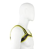 YiQin RWSX Weiche Latex-Hundemaske mit Ohren, Welpenmaske für Cosplay-Party-Maskerade Set, Freie Kombination (Riemen Gelb)