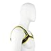 YiQin RWSX Weiche Latex-Hundemaske mit Ohren, Welpenmaske für Cosplay-Party-Maskerade Set, Freie Kombination (Riemen Gelb)