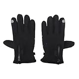 Haofy de Invierno con Pantalla Táctil, Forro, Cálidos y Antideslizantes para Correr, Andar en Bicicleta, Conducir, con Dedos con Pantalla Táctil y Diseño de Hebilla Segura