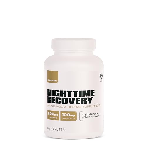 AdvoCare Nighttime Recovery Amino Acid & Herbal Supplement - Muscle Recovery Supplement with Ashwagandha, L-Arginine, Magnesium & More - 60 Caplets