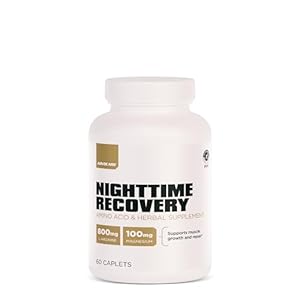 AdvoCare Nighttime Recovery Amino Acid & Herbal Supplement – Muscle Recovery Supplement with Ashwagandha, L-Arginine, Magnesium & More – 60 Caplets