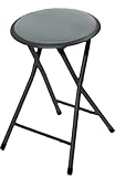 FORNOR 224738 Tabouret pliant Anthracite PVC 30 x 30 cm