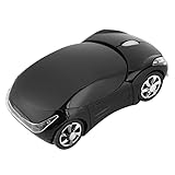 【Connexion sans fil】 : connexion sans fil 2,4 G pour une utilisation facile. Souris de voiture sans fil design élégant en forme de voiture de sport avec phares, souris de jeu super cool pour ordinateur portable, utilisation ou bon choix comme pour les enfants, les filles, les femmes et les hommes