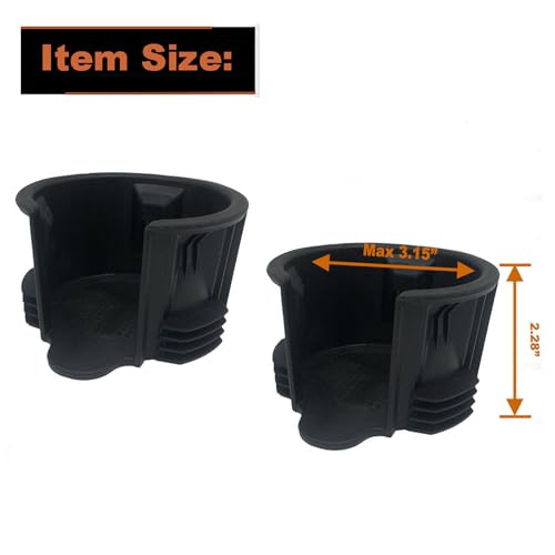 Insertos para portavasos consola central 2 piezas negro miniatura 4