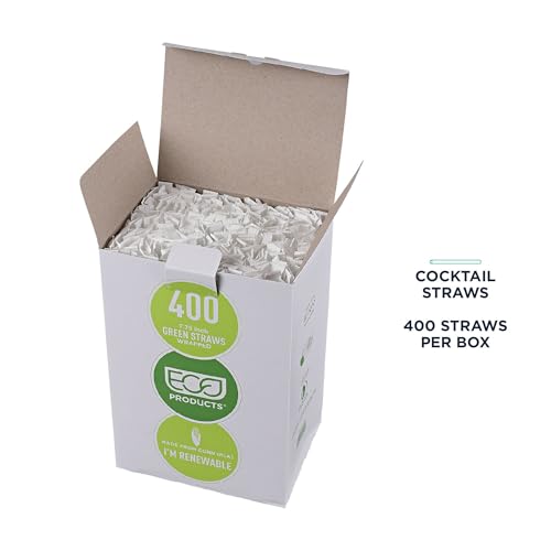 Pitillos compostables verdes, 7.75 pulg, pack 9600 miniatura 4