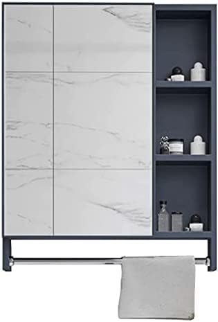 Bathroom Cabinet,Bathroom Storage Cabinet, Separate in The Bathroom Area, Aluminum Mirror with Shelf, Aluminum Bathroom Wall Cabinet,Blue-60 * 70cm
