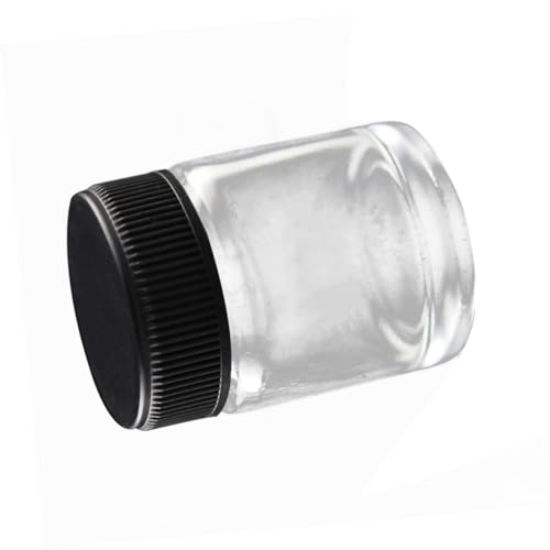 IWOWHERO 22Cc Airbrush Glass Bottles with Plastic Lid Clear Paint Jars for Feed Airbrushes Compatible with Master and Badger Brands for Artists and Painters