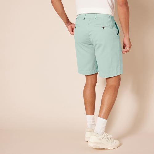 Image of Amazon Essentials Men's Classic-Fit 9 inch Cotton Twill Chino Shorts with Button-Through Pockets
