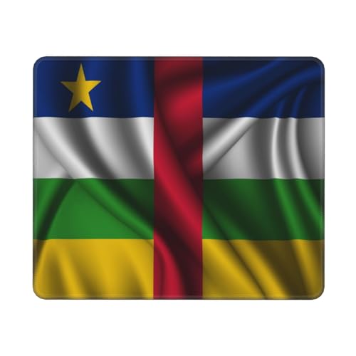 Tapis De Gaming, Drapeau en Soie De La République Centrafricaine Tapis De Souris Gaming Stable Mouse Pad Confort Souris De Gaming pour Souris Bureau 25X30Cm