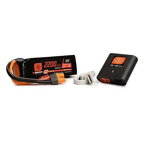 Spektrum Smart G2 Powerstage Air Bundle: 3S 2200mAh LiPo Battery / S120 Charger, SPMXPSA200