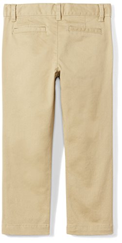 Amazon Essentials Toddler Girls' Flat Front Uniform Chino Pant with Adjustable Waist, Khaki Brown, 2T - image 3