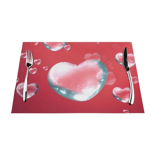 Set de table en forme de cœur tissé pour partager des dîners de famille - 3