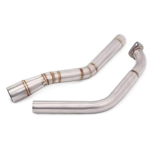 バイク用セントラルエキゾーストパイプ Compatible With Yamaha For YZFR125 For YZFR15 V3 For MT125 2008-2019 用 オートバイシステム排気マフラー フロントミドルリンクパイプマフラー 51MM