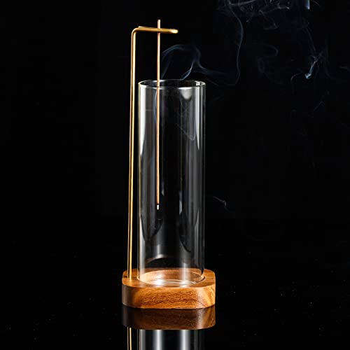 Incense Holder, Modern Incense Burner With Glass Ash Collector Anti-Ash Flying Incense Sticks Holder For Home Decor Yoga Meditation #TOP6