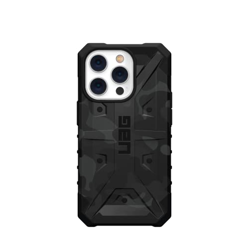 Urban Armor Gear Uag Iphone 14 Pro Case 6.1" Pathfinder Se Midnight Camo - Rugged Heavy Duty Protective Cover & Paracord Lanyard Adjustable Wrist Strap Bundle Set #TOP3