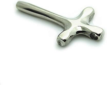 TIKING Handmade Pure Solid Titanium Cross Pendant with a 600mm Stainless Necklace with Gift Box for Women and Men (Cross Pendant)