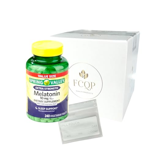 FCQP Spring Valley - Melatonin Sleep Support with Lemon Balm 10mg 240 Vegetarian Tablets (1)