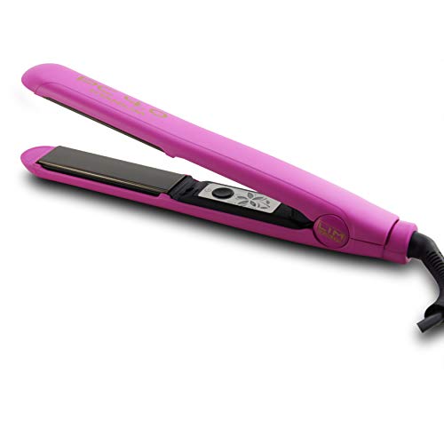 Plancha de cabello LIM HAIR PC 4.0 TITANIUM. Placas basculantes y oscilantes TITANIUM. Temperatura regulable hasta 230 ºC. Bolsa térmica (FUCSIA)