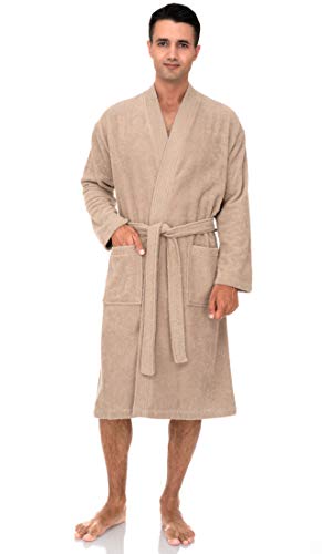 Image of TowelSelections Mens Robe Cotton Terry Cloth Bathrobe Soft Towel Bath Robe for Men XS to 3X