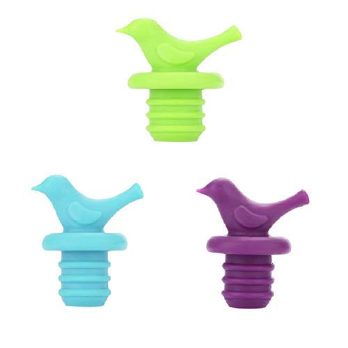 Buy KARP Little Bird Stopper Colorful Reusable Silicone Wine Bottle — free download