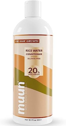Rice Water Conditioner with Amino Acids & Biotin - Natural Ingredients - Sulfate-free, Paraben-free, Cruelty-free, Phthalate-free, pH balanced 100% Vegan, Zero-Waste