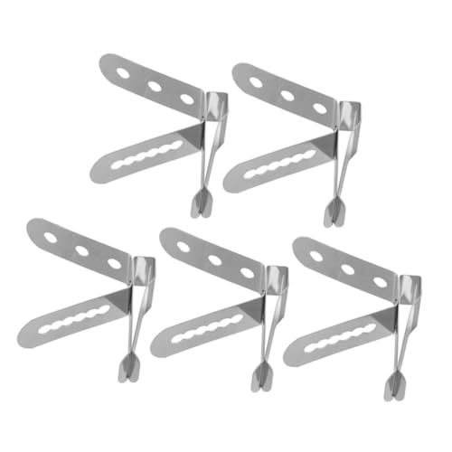SEWOART 5pcs Meat Thermometer Probe Clip for Cooking Bbq Grill Stainless Steel Clip for Temperature Reading Holder