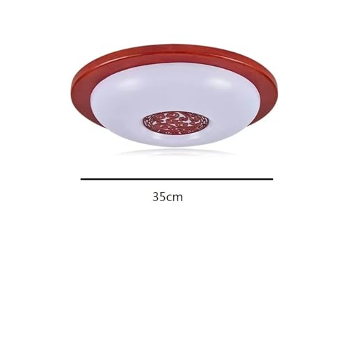 Plafonnier LED en bois solide de style chinois pour un éclairage de couloir élégant