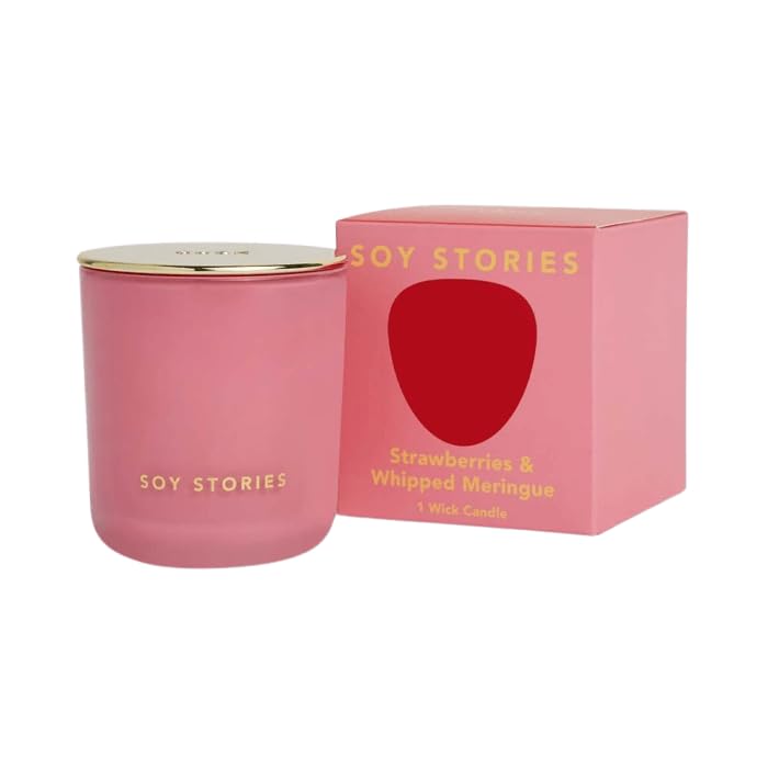 dusk - Strawberries & Whipped Meringue 1 Wick Soy Scented Candle