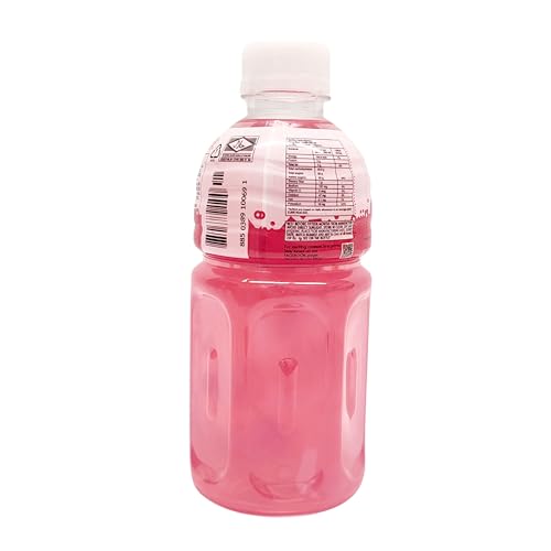 Image of Mogu Mogu Strawberry Juice with Nata de Coco Jelly 320ml (Pack of 6), Refreshing Tropical Thai-Made Sip & Chew Beverage