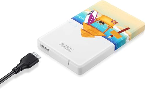 Image of GAZELLE Ultra Slim Portable External Hard Drive, 2 in 1 Type C and USB 3.0- for PC, Mac, Laptop, PS4, Xbox one, Xbox, Tablet, ipad, Mobile (320GB, Beach)