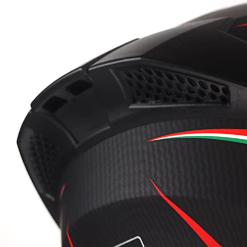 Kypara Full Face Motorcycle Helmet With Internal Tinted Visor & Dot Approved For Moped Atv Cruiser Scooter (Matt Red, Medium) #TOP7