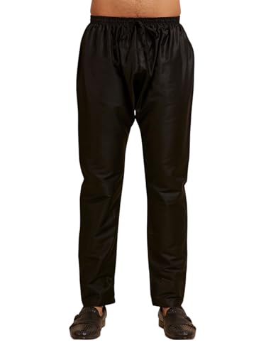 Image of DIWAS BY MANYAVAR Men's Art Silk Solid Pyjama (1pc)