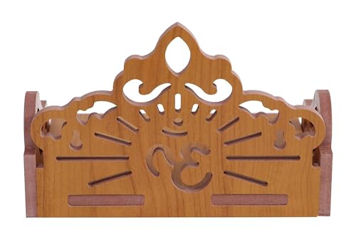 Templo de madera roja Aashita Creations para decoración en hogar 6