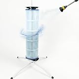 Vootenec Pool Cartridge Filter Cleaning Stand with Installation Tool Kit & Hands-Free Design for Easy Removal & Reinstall – Fits 3', 4', 6' Filters