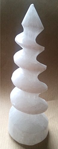 Spirale di selenite levigata opalescente