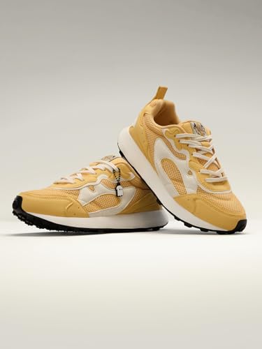 Image of The Souled Store Trailz: Men and Boys Low Top Sneakers Modern Retro Runner Breathable Mesh and Microfiber Suede Cushioned Insole Lugged Outsole Lace Up