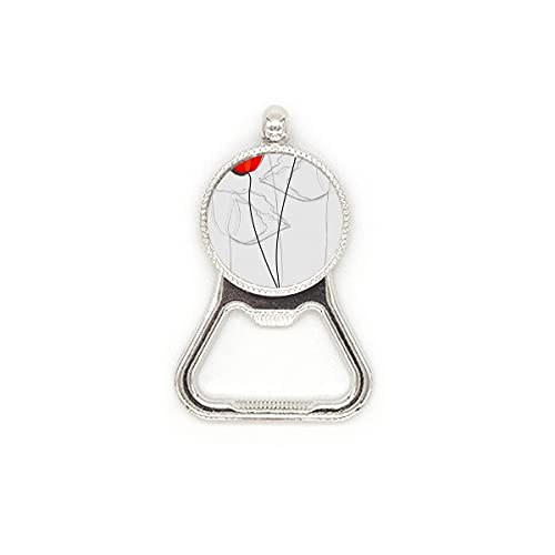 Ouvre-bouteille design fleur rouge, le cadeau de crémaillère idéal