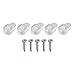 Plastic Glass Panel Clips with Screws 50 Pack, Transparent Cabinet Door Retainer Clips for 3-4mm Glass Thickness, Mirror Mounting and Wall Fixing Hardware Kit