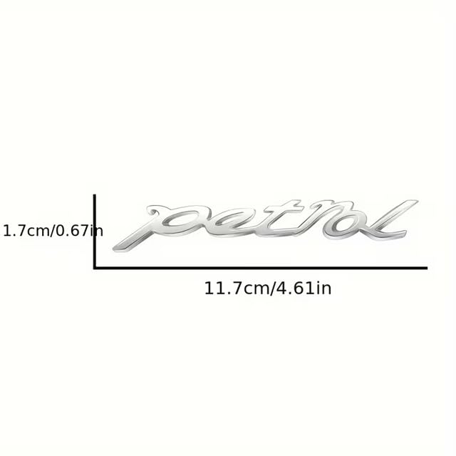 Image of AutoBizarre 3D Raised Petrol Metal Monogram Emblem Badge Sticker for All Cars & Bikes (Gold)