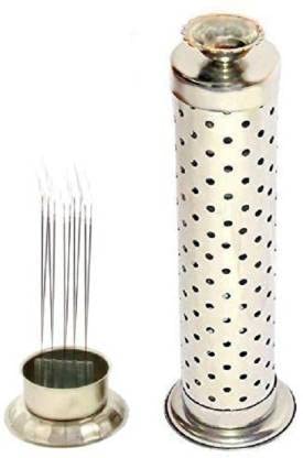 Steel Agarbatti Stand Dhoop Deep Pooja Agarbatti Holder Steel Incense Holder Stainless Steel Incense Holder Set #TOP1