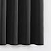 LEMOMO Black Blackout Curtains 52 x 63 Inch Length/Set of 2 Curtain Panels/Thermal Insulated Room Darkening Curtains for Bedroom and Living Room