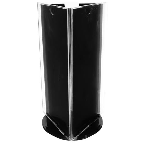 UKCOCO Acrylic 3-sided Rotatable Menu Tag Holder, Triangular Tabletop Label Display Stand 185x105mm, Table Sign Holder for Restaurant Bar Counter Use