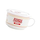 Fabriqué à partir de céramique résistante de qualité supérieure, ce bol à soupe à nouilles de 800 ml/1100 ml dispose d'une poignée unique sécurisée et de motifs décoratifs qui maintiennent l'éclat lors d'un usage quotidien