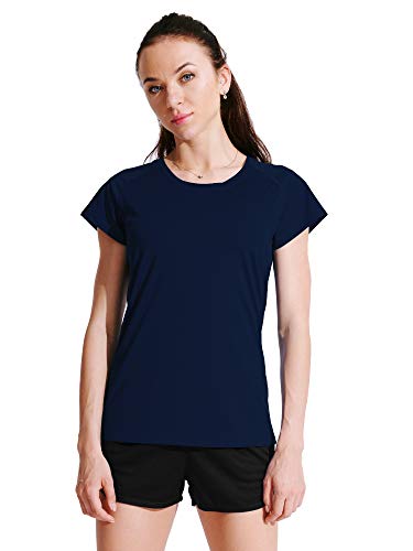 Cadmus Sport Women's Cool Dry Performance Tee Shirts,3 Pack,2501,Black & Navy & Blue,Xx-Large #TOP5