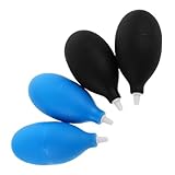 TOBBOMEY 4 Stück Teiliges Air Blower aus Langlebigem Silikon mit Kunststoffdüse Ergonomisch für Präzise Reinigung von Kamera Laptop und Elektronik Antistatisch Tragbar Staubfrei für Sensor