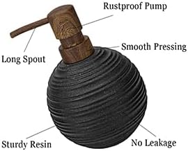 Miniatura 5 de 1 dispensador de jabón de manos, dispensador de jabón líquido de resina texturizada de arenisca para encimera de baño, dispensador de jabón pesado y