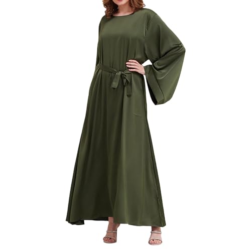 Ropa musulmana mujer de manga larga abaya vestido maxi islámico